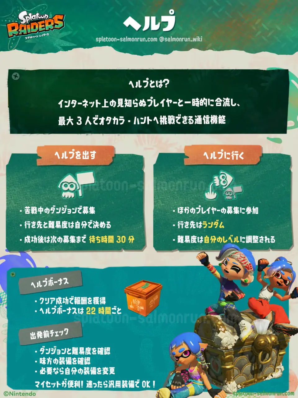 スプラトゥーン レイダースの野良ヘルプ攻略