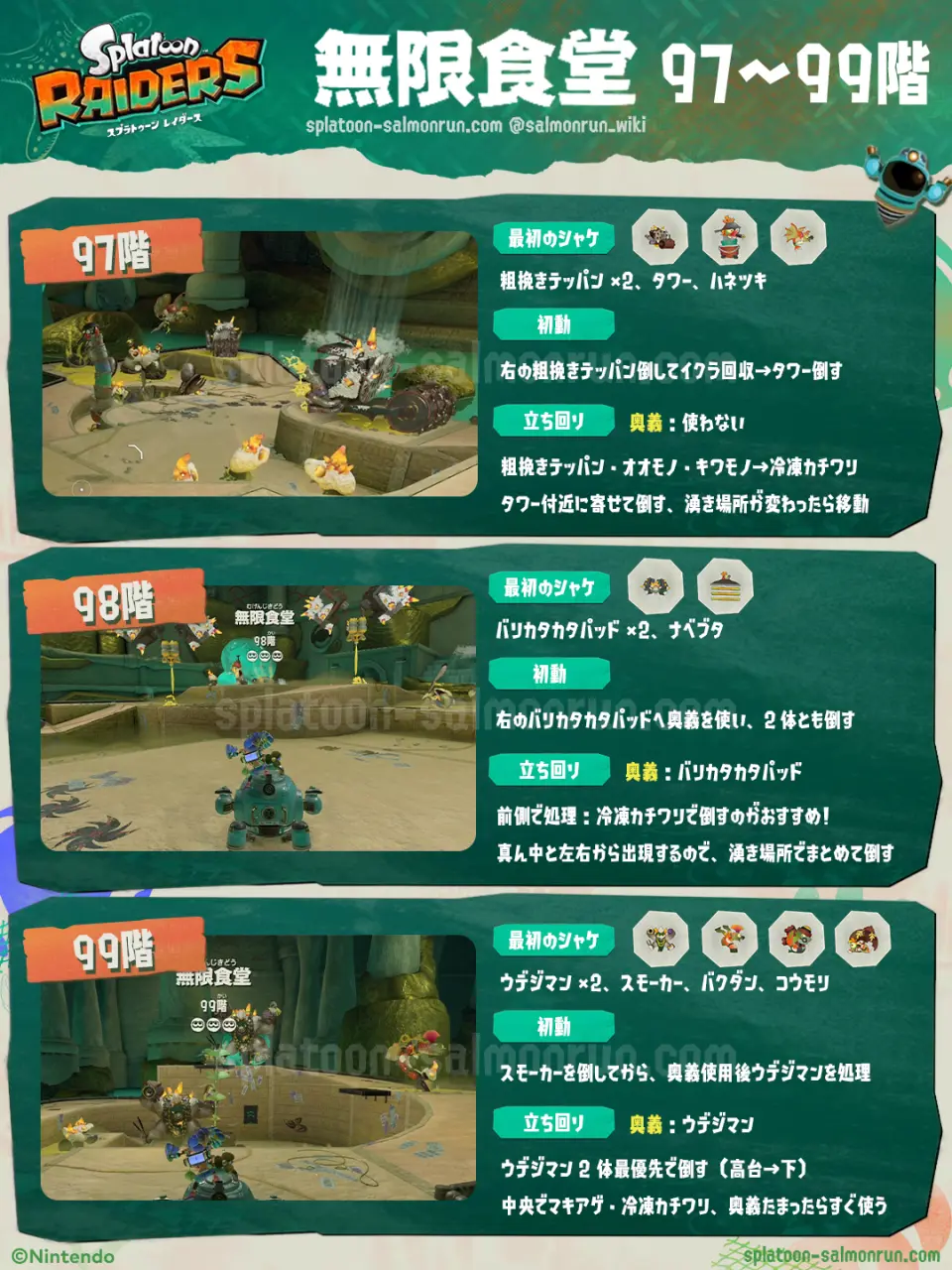 無限食堂97階~99階の攻略・高速周回